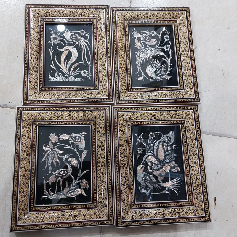 قاب خاتم استخوانی13در18با پلاک قلمزنی