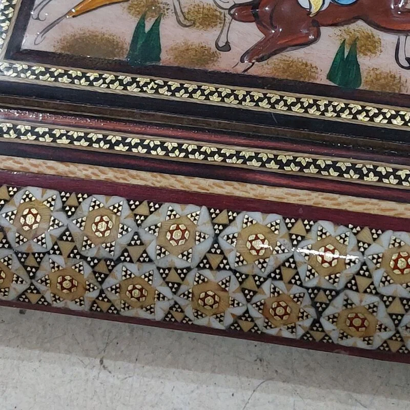 جا قلمی رومیزی خاتم 15در20 - Image 2