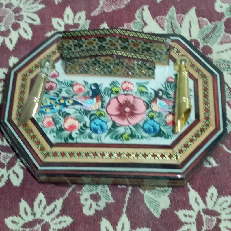 جاقلمی رو میزی خاتم کاری و رو نق