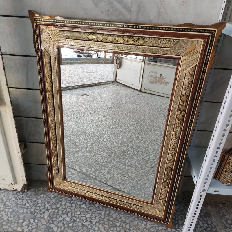 آیینه خاتم کاری چهار گوش خاتم توپی