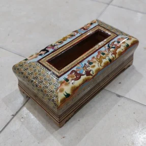 جادستمال کاغذی خاتم و مینیاتور شکار