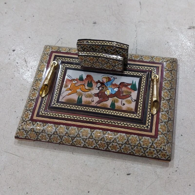 جا قلمی رومیزی خاتم 15در20