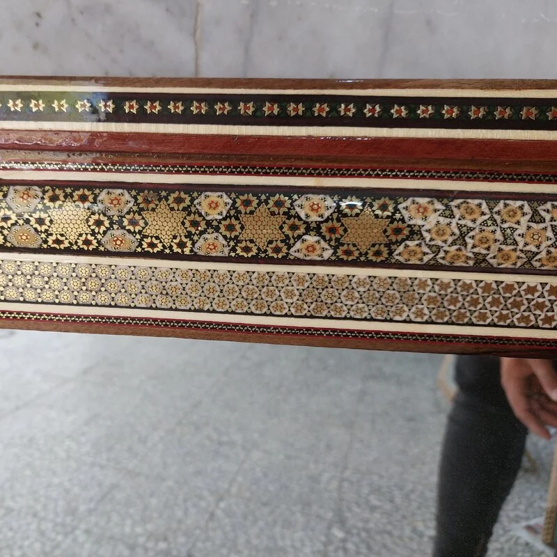 آیینه خاتم کاری چهار گوش خاتم توپی - Image 2