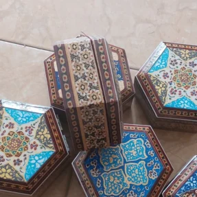 جعبه جواهرات تمام خاتم تذهیب