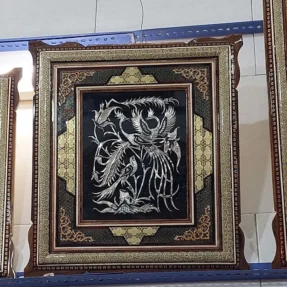 قاب خاتم صلیبی با پلاک قلمزنی