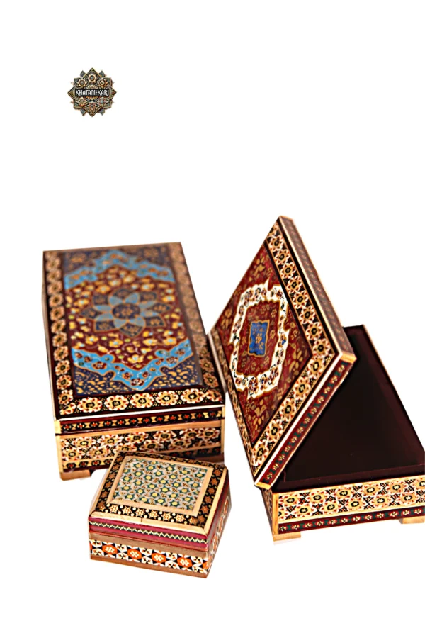 جعبه جواهرات خاتم کاری
