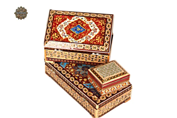 جعبه جواهرات خاتم کاری - Image 2