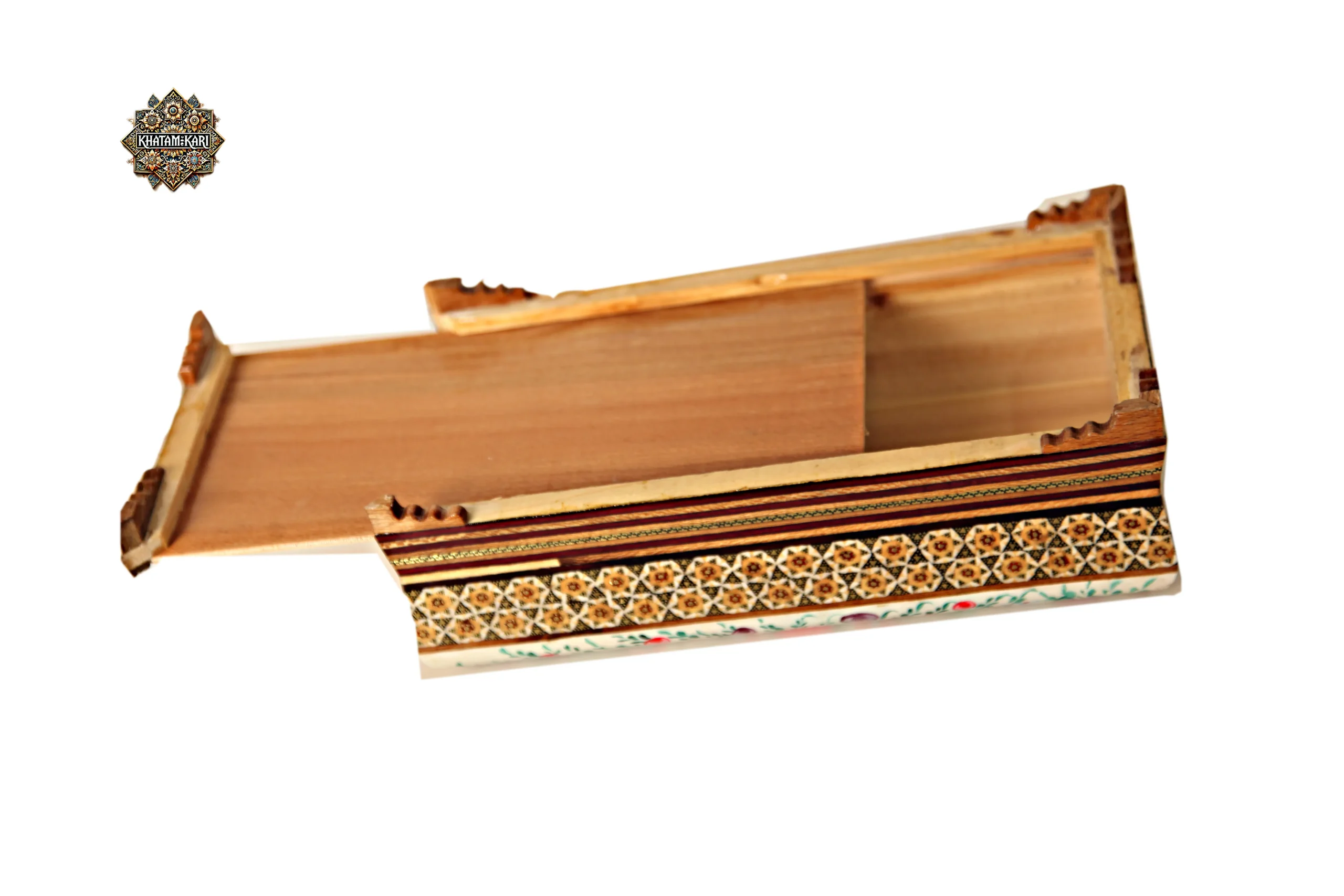 جادستمال کاغذی خاتم با نقاشی مینیاتوری گلمرغی - Image 5