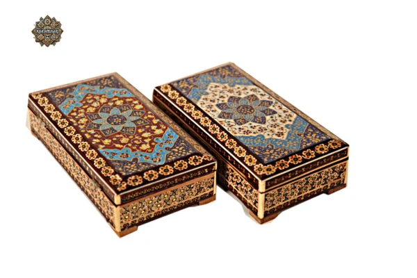 جعبه جواهرات خاتم کاری - Image 3