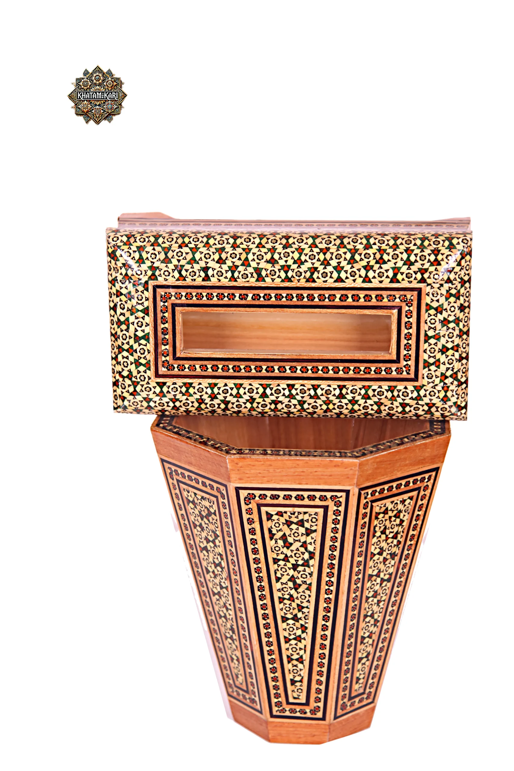 جادستمال خاتم چوبی سبز - Image 4